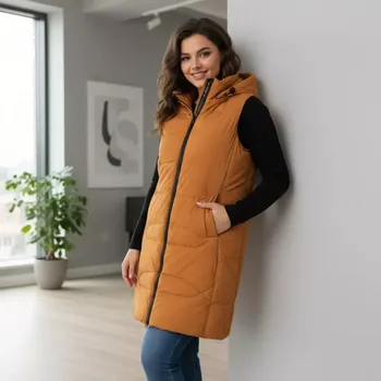 Dámská casual bunda Dámská zimní okrová vesta Temster 983