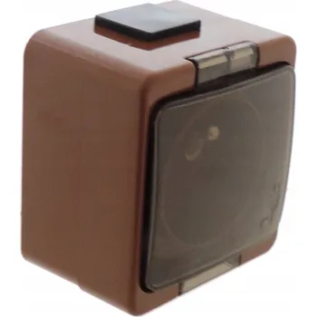 Elektrická zásuvka Hermetická Elektrická Zásuvka Elektro-Plast Nasielsk hnědá