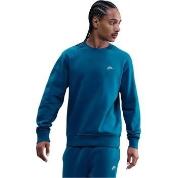 Pánská mikina Pánská zateplená mikina NIKE-M NK CLUB BB CREW GREEN ABYSS/WHITE Zelená M