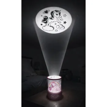 Dětské svítidlo Euroswan Dětský projektor JEDNOROŽEC - UNICORN růžový