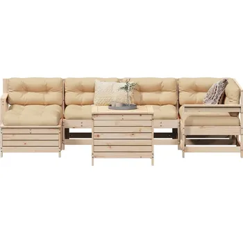 Zahradní lavice zahrada-XL 7dílná zahradní sedací souprava masivní borové dřevo 3250984