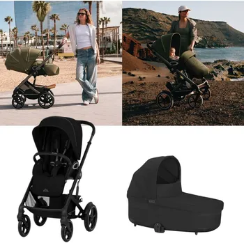 Kočárek CYBEX Talos S Lux Kočárek od narození Black Moon Black