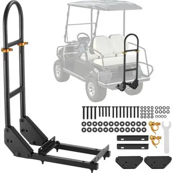 Madlo do koupelny Madlo pro golfový vozík , 450 x 235 x 905 mm, kompatibilní s většinou golfových vozíků s kovovými stupátky, není nutná žádná úprava, výškově nastavitelné madlo z uhlíkové oceli pro zadní sedadlo v rozmezí 27,5 až 33,5 palce, černé