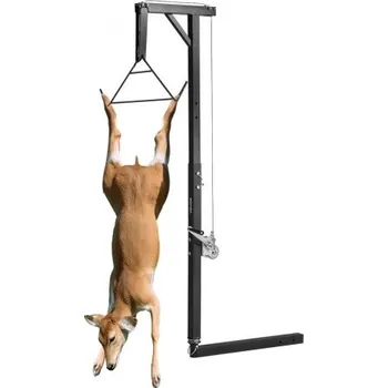 zvedák Zvedák na lov pro tažné zařízení , nosnost 136 kg, zvedák na lov jelenů s 2palcovým přijímačem, otočná hřídel o 360 stupňů a nastavitelná výška, včetně navijáku pro stahování a čištění zvěře