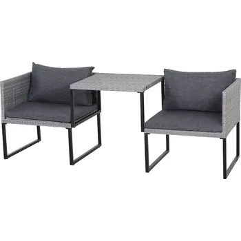 Zahradní sestava Gardamo Lounge set »Malaga« 3dílný, šedý