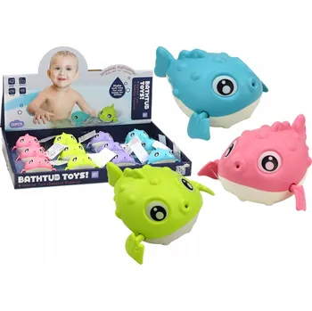 Hračka pro nejmenší HRAČKA DO VANY NATAHOVACÍ BAREVNÁ RYBKA PLOVOUCÍ HRAČKA DO VODY