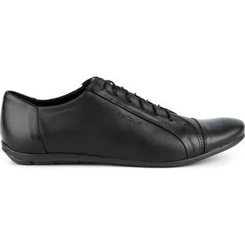 Pánské polobotky Elegantní pánské boty k džínám C23 černé klasické z lícové kůže velikost 44