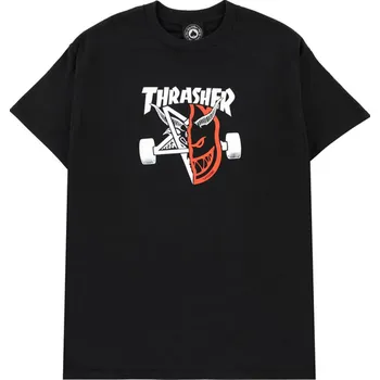 Pánské tričko tričko Thrasher Spitfire Thrash & Burn - černé S