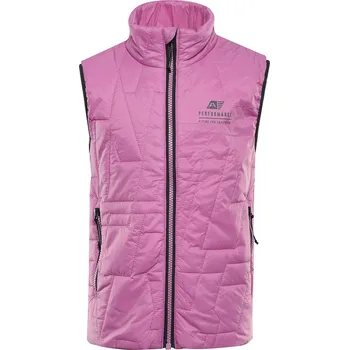 Dívčí vesta Dětská ultralehká vesta ALPINE PRO Berfo růžová Velikost: 164-170