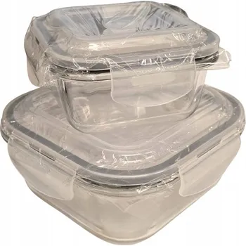 Dóza na potraviny Skleněné Nádoby Smukee s drážkovanými víčky 2 ks