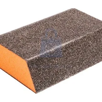 Brusný papír Houba brusná tuhá zkosená, XTLINE 100 x 70 x 25 mm, zr. 240, balení 1 ks