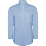 Pánská košile s dlouhým rukávem Oxford, nebesky modrá, Velikost 3XL