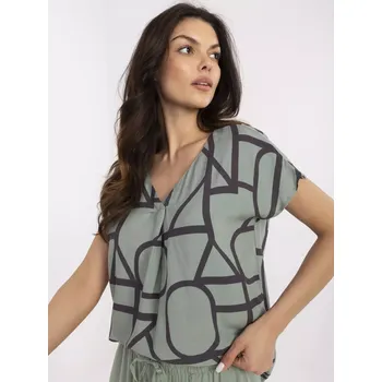 Dámská halenka Halenka D73771M11171D khaki barva XL