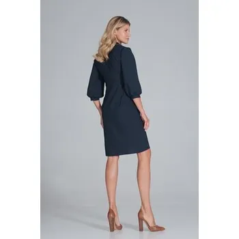 Dámská móda FIGL Šaty M849 Tmavomodrá Regular Fit XL