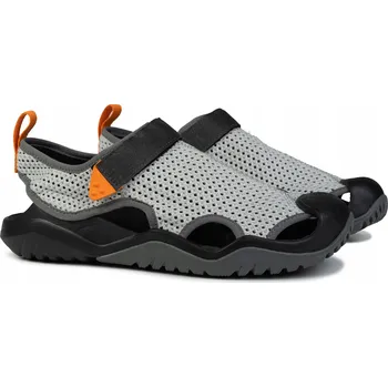 Dámské sandále Crocs 211095-1NM Swiftwater Mesh Deck Sandal šedé pánské sandály M11 45-46
