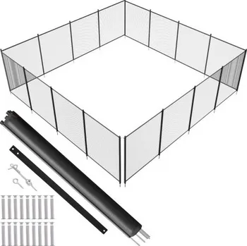 Bazénový plot , 1,2 x 14,6 m, odnímatelný, pro zapuštěné a venkovní bazény