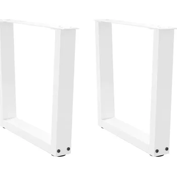 Jídelní stůl zahrada-XL Nohy konferenčního stolku ve tvaru V, 2 ks, bílé, 60 x (42-43,3) cm, ocel 4012633