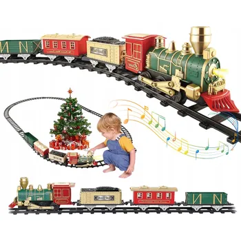 Vláček a vláčkodráha Velká elektrická vláčkodráha LED, tunel, lokomotiva, vagón na baterie