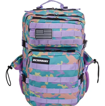 Sportovní taška ELITEX TRAINING Vojenský taktický batoh ELITRAINX V1 Rainbow 45L pro sport RŮŽOVÁ|ČERVENÁ