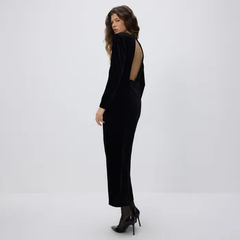 Dámské šaty Reserved - Velurové šaty - černý - 926II-99X - 926II-99X-M