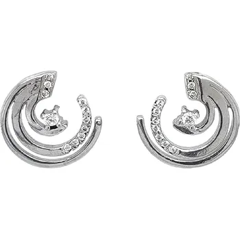 Náušnice Náušnice z bílého zlata spirála se zirkony