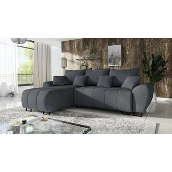 Sedací souprava Rohová rozkládací sedačka RAGNAR - grafitová - bouclé - Centaur 15