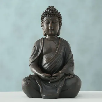 Vánoce Dekorační figurka Buddha, výška: 20 cm, hnědá&nbsp;1020235