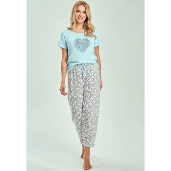 Pánské pyžamo Pyžamo Taro 3513 Alessia kr/r M-XL W26 tyrkysová L