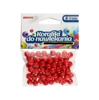 Set školních potřeb Koraliki do nawlekania czerwone+ sznurek 8mm 16g