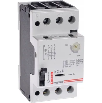 vypínač Motorový spouštěč 3P 0,8kW 1,6-2,5A M 250 2,5 Legrand 606806