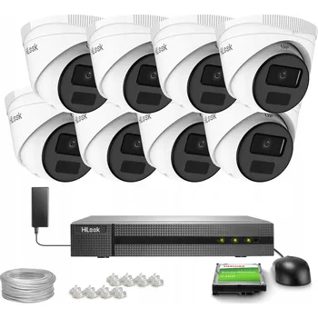 Bezpečnostní kamera Sada pro monitoring 8x IPCAM-T2-P Full HD, PoE IR 20m HiLook od Hikvision