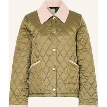 Barbour Dámská Prošívaná Bunda Liddesdal, olivová / růžová, 36