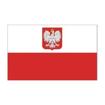 Obraz Vlajka Polský Polsko s erbem státní znak 112x70 cm výrobce na tyč tunel