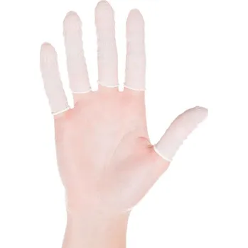 Návleky na prsty nitrilové bez pudru 100 kusů M