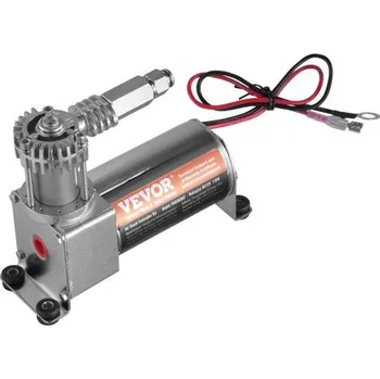 Kompresor Sada regulátoru vzduchového tlumiče , 12V 100PSI palubní vzduchový kompresor, sada kompresoru vzduchového odpružení s jednocestným systémem, tlakoměr a vzduchové potrubí pro nákladní automobily a dodávky