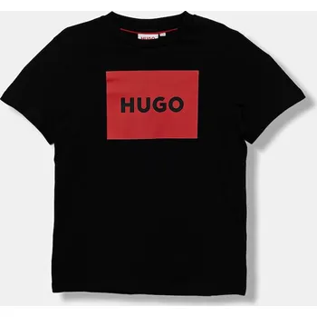 Chlapecké tričko Dětské bavlněné tričko HUGO G00572.114.150 černá 99X, vel. 126