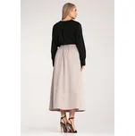 FIGL Trapézová sukně M1156 Béžová Flared Fit S_M