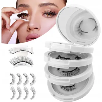 Umělé řasy MAGNETICKÉ ŘASY 3D UMĚLÉ DLOUHÉ SADA 4 PÁRY S APLIKÁTOREM