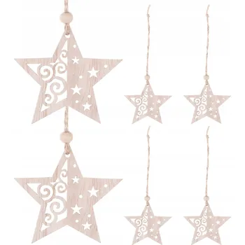 Vánoční dekorace Sady hvězd 7 cm 6 ks