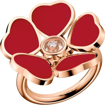Prsten Zlatý Prsten Chopard Happy Hearts Flower 82A085-5811