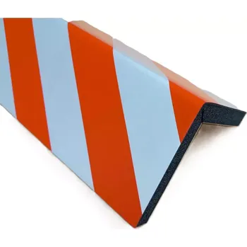 Dětská zábrana Červeno-bílá pěnová ochrana rohů zdí, stěn (roh) - 50 x 12,5 x 2 cm, 81011168