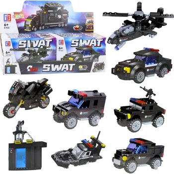 ostatní stavebnice STAVEBNICE SWAT POLICEJNÍ VOZIDLA SADA K SESTAVENÍ 2V1