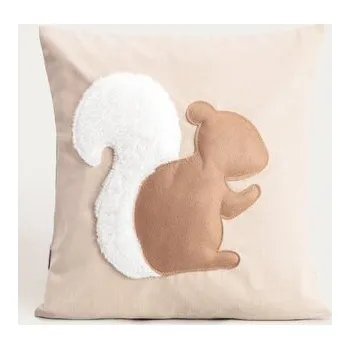 Poszewka | TWIG | z wyszywaną wiewiórką | 45x45cm | 749216