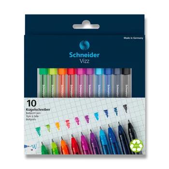 Kuličkové pero Schneider Vizz - sada 10 barev