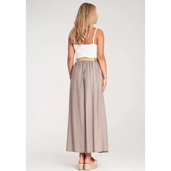 Oblečení a móda FIGL Maxi sukně M1221 Béžová Flared Fit L_XL