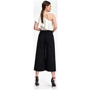 Oblečení a móda FIGL Dámské kalhoty M860 Černá Regular Fit XL