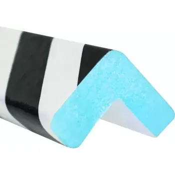 Dětská zábrana Černo-bílá pěnová výstražná fotoluminiscenční ochrana rohů zdí, stěn PI-1 - 100 x 3,3 x 3 cm