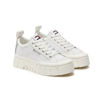 Dámské tenisky Tommy Jeans Sneakersy Tjw Vulc Flatform Lc Mix Media EN0EN02569 Écru 40
