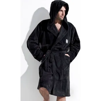 Pánský župan L&L župan pánský IWO s kapucí L grafitová