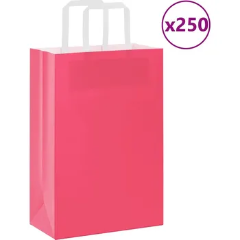 Dárková taška Papírové sáčky 250 ks s uchy růžové 21x11x31 cm - 8721158518408